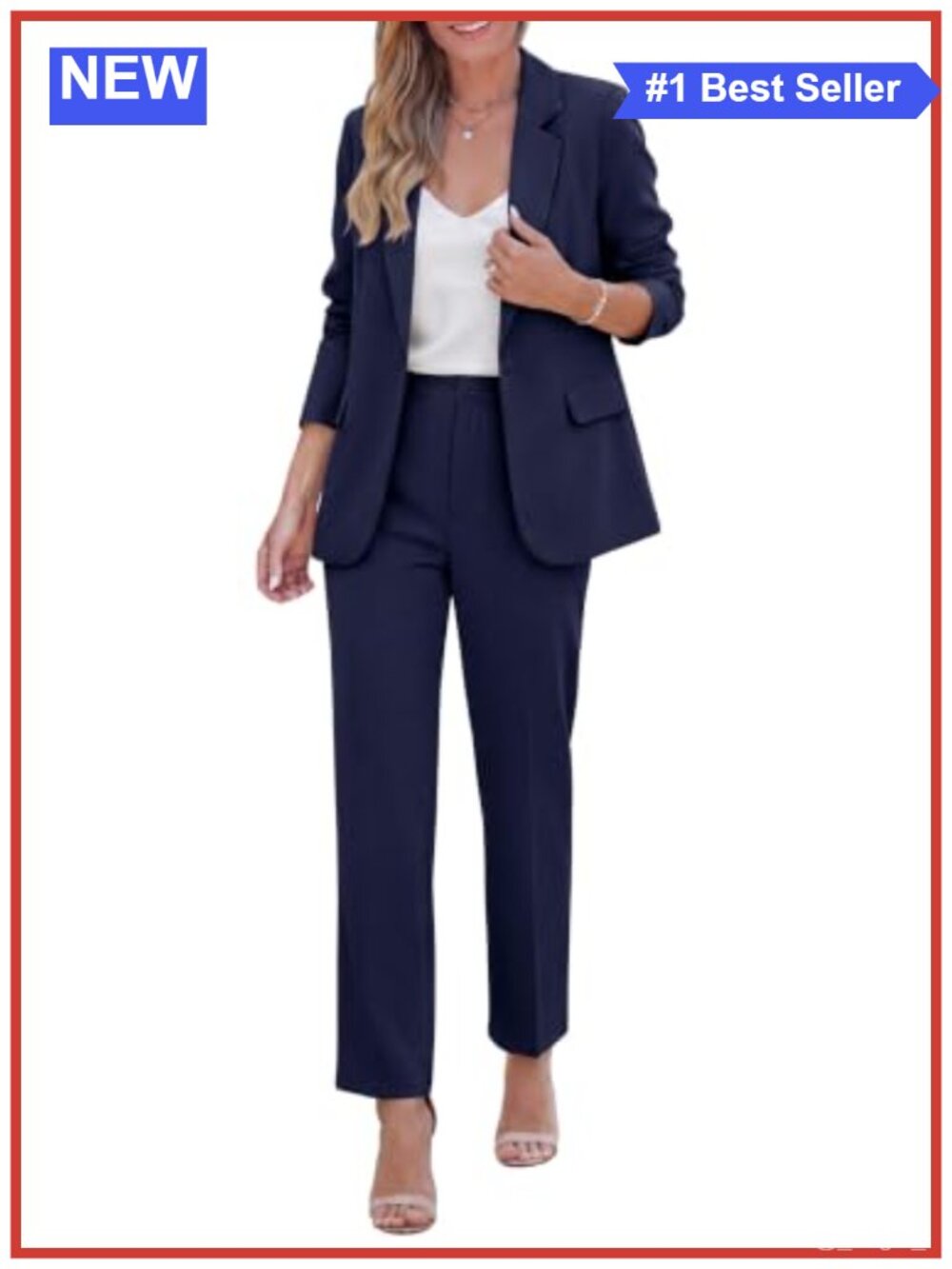 2 Piece Pant Suit Set for Women Dressy Blazer Business Work